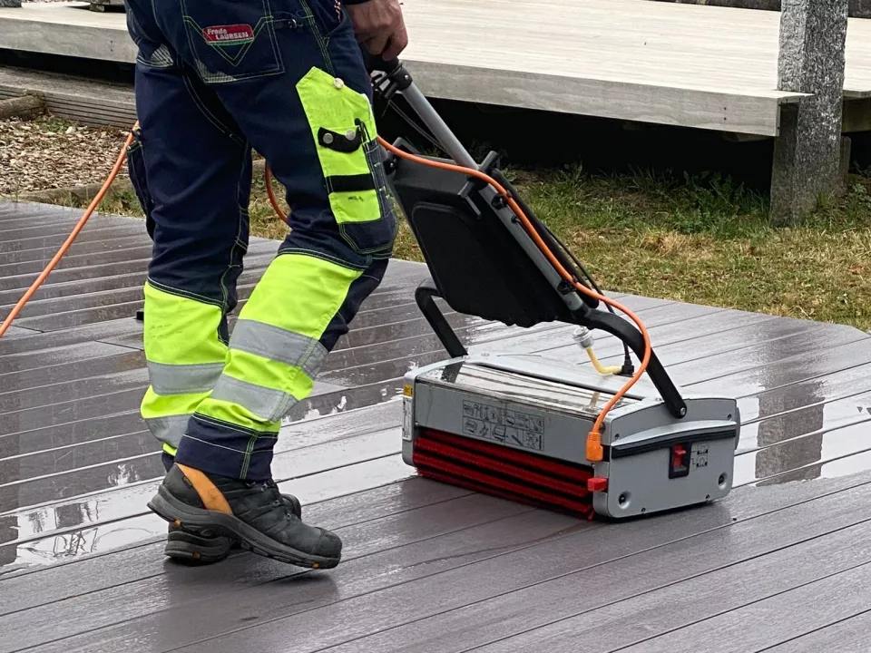 Reinigungsmaschine im Einsatz